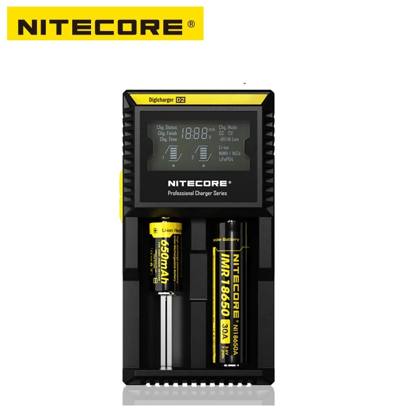 Punjač Nitecore D2 s LCD zaslonom-Stop Pametna punjač za baterije 18650 IMR/Li-ion /LiFePO4 /Ni-MH /Ni-Cd