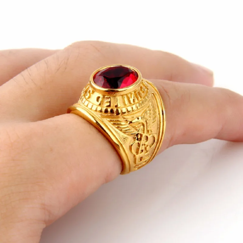Novi prsten od nehrđajućeg čelika, Gospodo nakit, Modni prsten od титановой čelika, солдатское prsten AMERIČKE MORNARICE