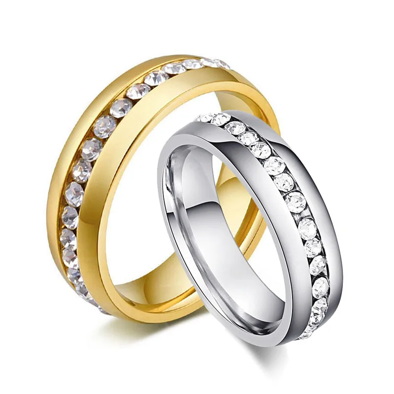 2020 Titanskih Prstena na Prst je za žene i Muškarce, Vjenčani Prsten s Kristalima od Nehrđajućeg Čelika, Božićni Poklon Za Prijatelje, Modni Nakit