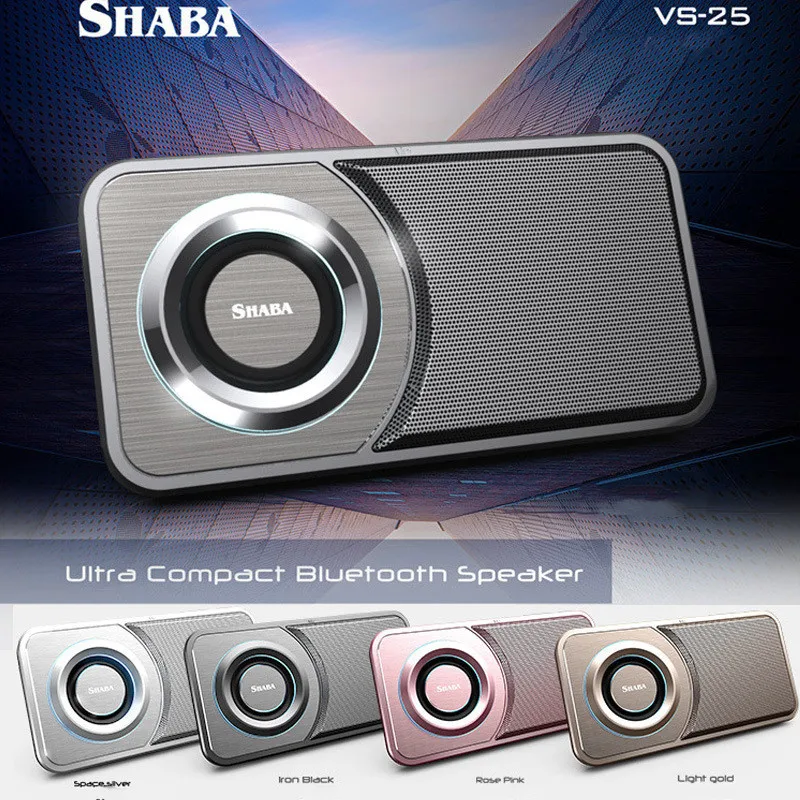 SHABA VS-025 Džep ultra-tanki Bežični Bluetooth Zvučnik Vanjski Prijenosni Mini FM radio Led Svjetiljka Stalak Za Mobilni Telefon Super Bass