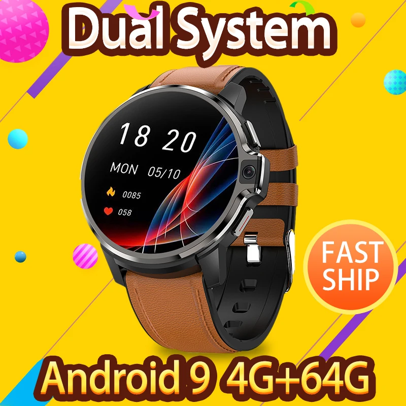 LZKMR DM30 4G Gospodo Pametne satove s dvostrukim sustavom GPS Android 9,1 400*400 HD ekran 5MP Dual kamere 4G 64GB, Sim poziv WiFi Bluetooth GPS