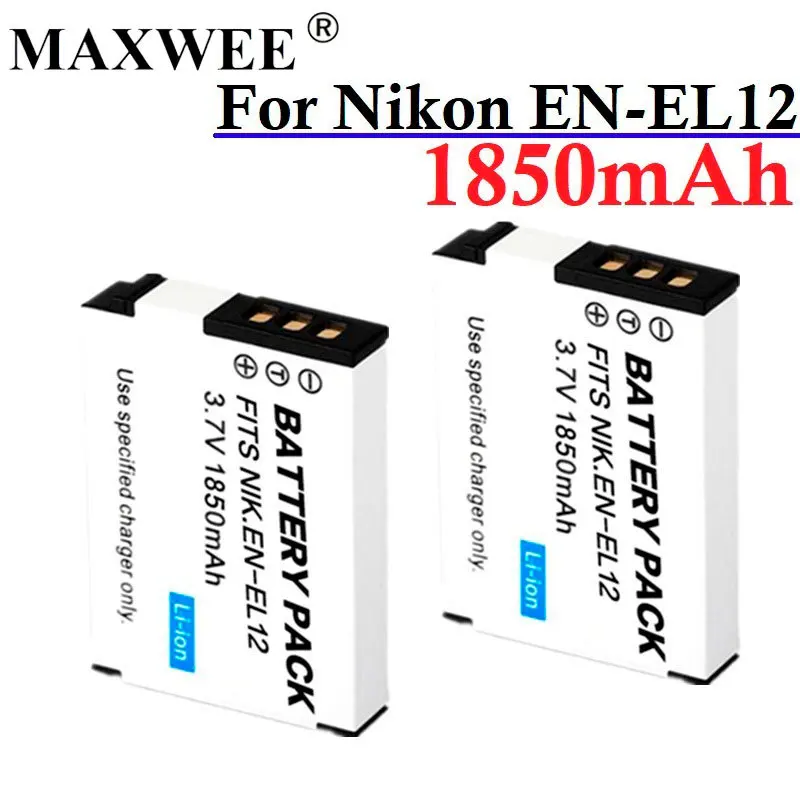 1850 mah baterija EN-EL12 EN-EL12 Baterija ENEL12 Bateria + Punjač sa priključkom Tipa C Za Nikon Coolpix S9700 S9500 S9400 S9300 S9100 S8200