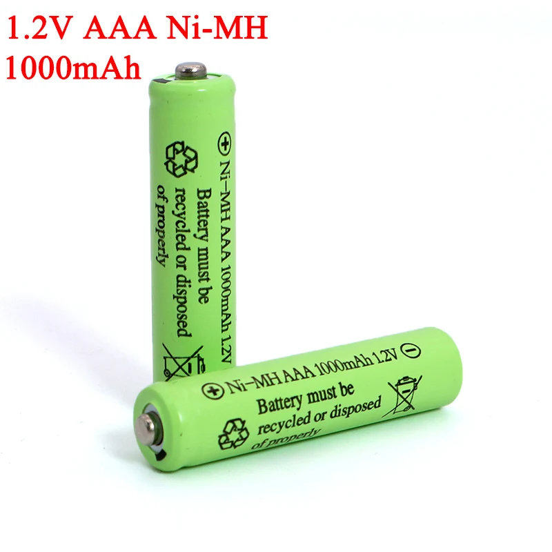 1,2 AAA Baterije 1000 mah Punjiva NI-Mh Baterija 1,2 U Ni-Mh aaa Za Električno daljinsko Upravljanje vozilom Igračka RC ues