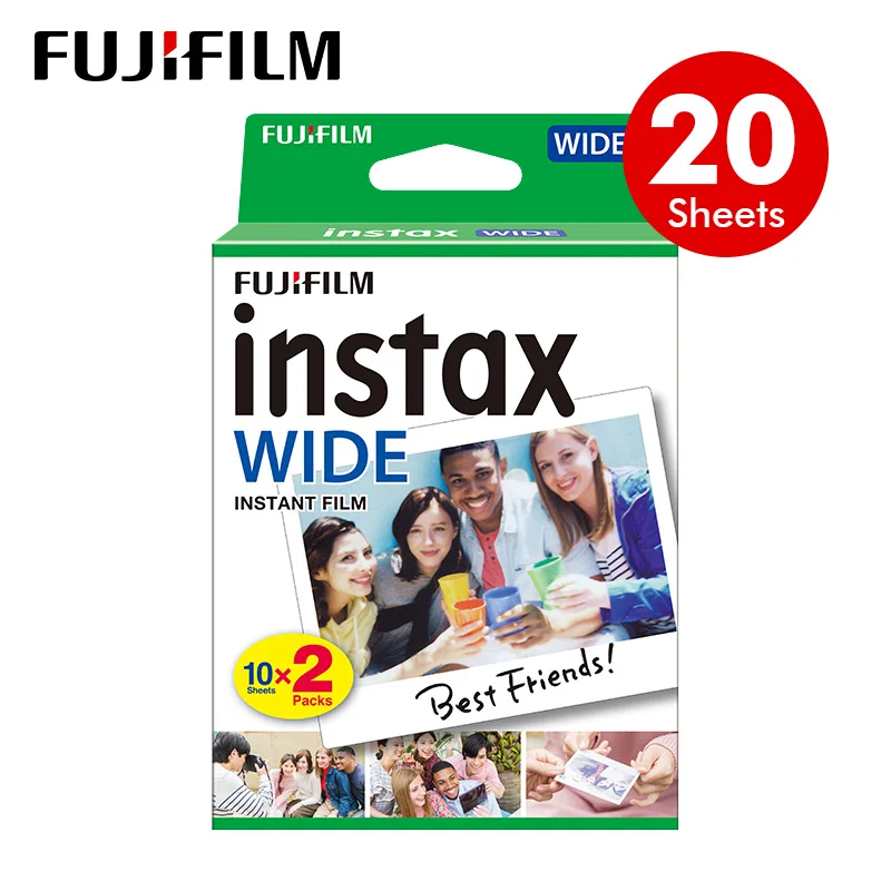 Pravi porijeklo Fujifilm Instax Široka Film Za fotoaparat instant ispis Fuji Wide 300/200/210/100/500AF/Lomo Wide/Link Wide Pisač