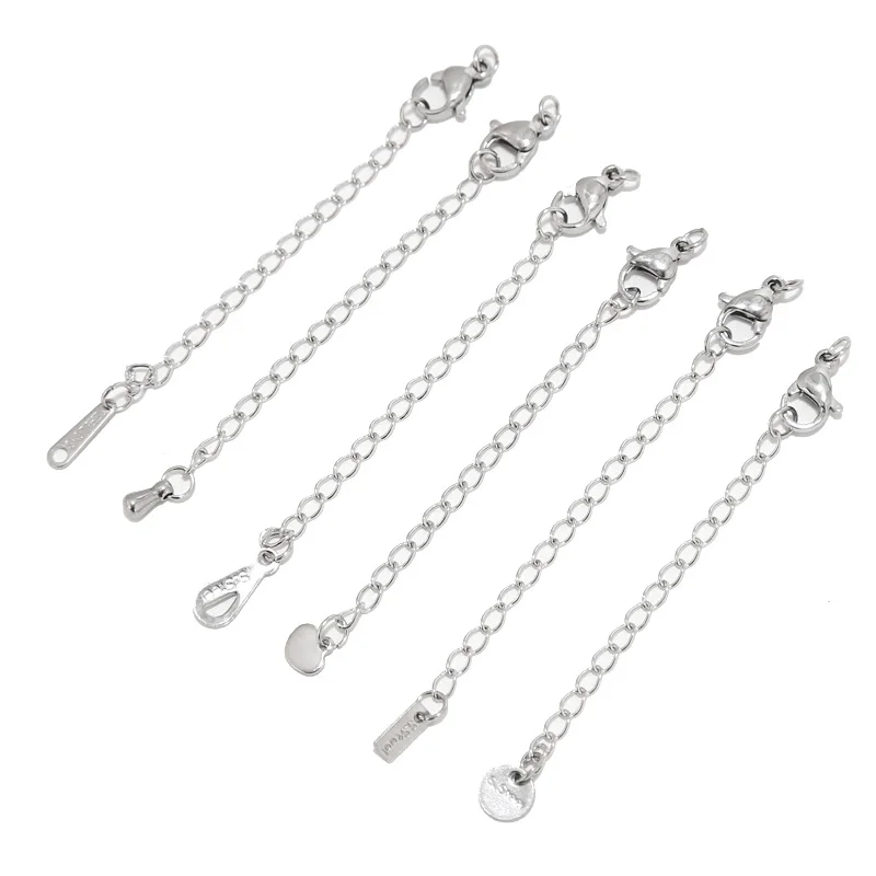 10шт Nehrđajućeg Čelika 5 cm Produžni kabel Rep Zatvarač Lanca Jastoga Priključci Za DIY Nakit Narukvice Ogrlice Što Zaključci