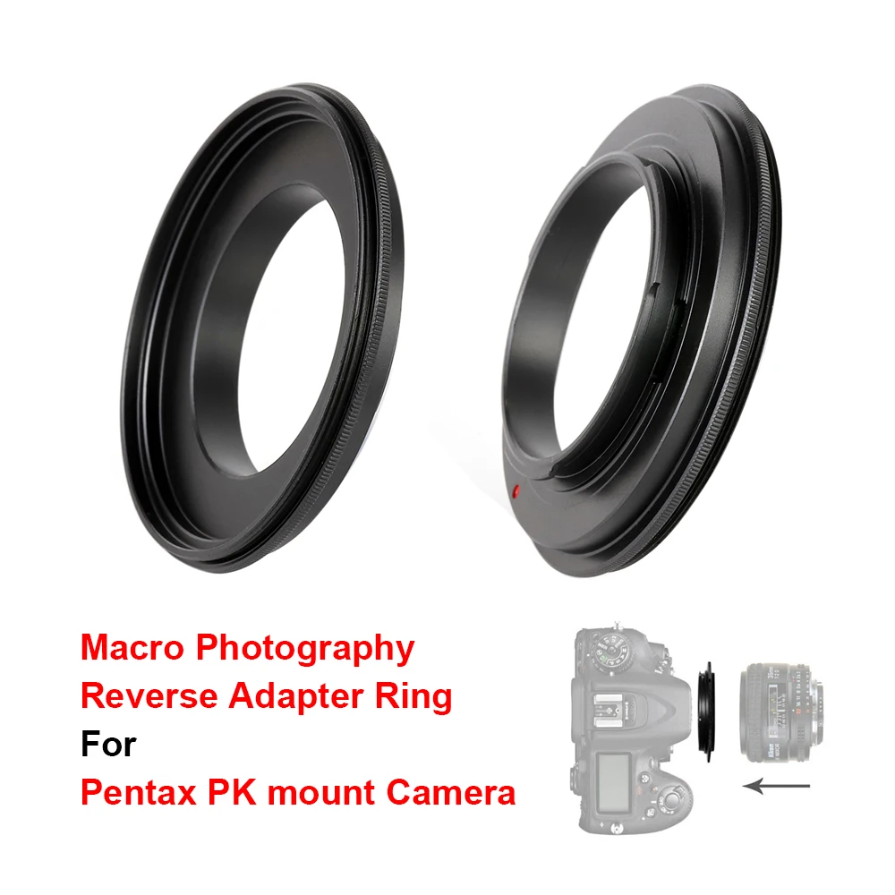 Za Pentax K PK nosač Kamere Macro Objektiv Suprotno Prijelazni Prsten 49 52 55 58 62 67 72 77 mm