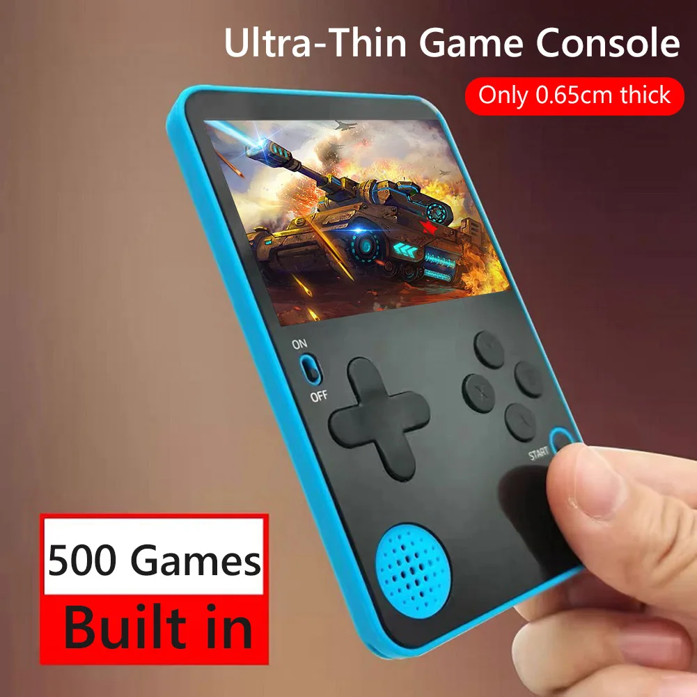 Mini Prijenosni 2,4 inčni Handheld Konzola za video igre, ugrađena u 500 klasičnih igara S baterijom 400 mah za Dječje Darove