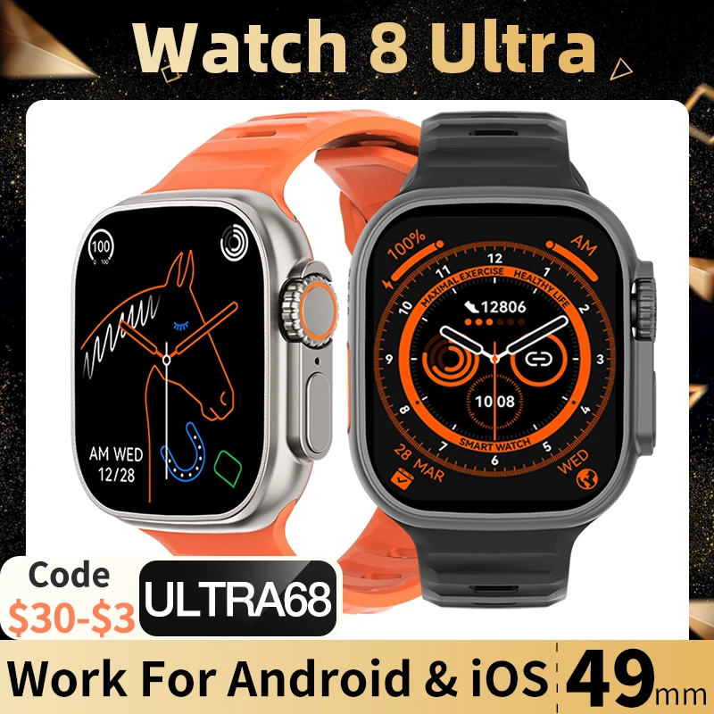 Najnoviji Pametni Sat Ultra Series 8 NFC Smartwatch Za Muškarce I Žene Bluetooth Pozivi Bežični Punjenje Fitness Narukvica 2-Inčni HD Ekran