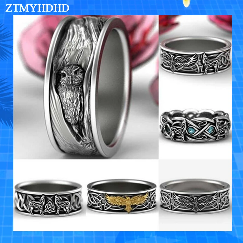 Modni popularni muški prsten sa Zeba u gotičkom stilu, retro-individualna prsten od nehrđajućeg čelika u stilu punk