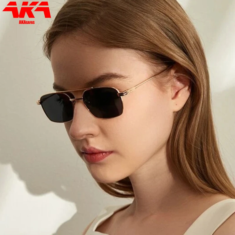 AKAgafas Mali Okvira Sunčane Naočale Ženske 2021 Nove Luksuzne Marke Gradijent Ispunjava Slr Sunčane Naočale Ženske Berba Metalne Gafas De Sol Hombre