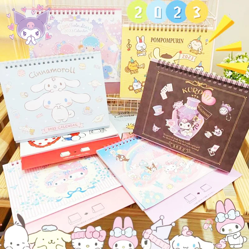 2023 Kawaii Novi Kalendar Sanrioed Anime Hello Kitty My Melody Kuromi Листающий Plan Rasporeda Društvene Nakit Poklon Za Djevojčice