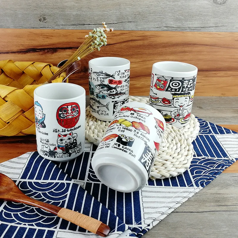 300 ml Japanska Dojam Keramičke Šalice Darove Kreativni Kava Čaj Vino Sushi Šalica za Zabavan Obiteljski Restoran Dekor Bubalo Putni Poklon