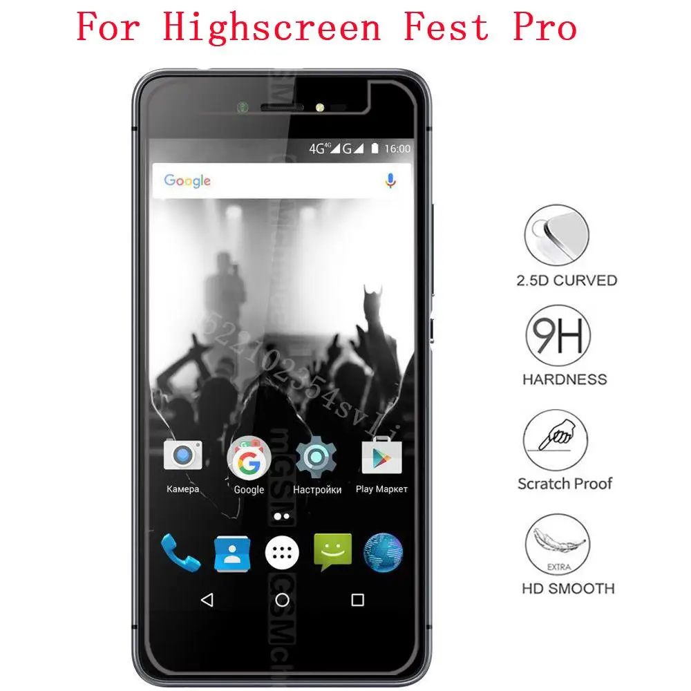 Smartphone 9H Kaljeno Staklo za Highscreen Fest Pro / Zaštitna Folija za ekran Zaštitni poklopac telefona