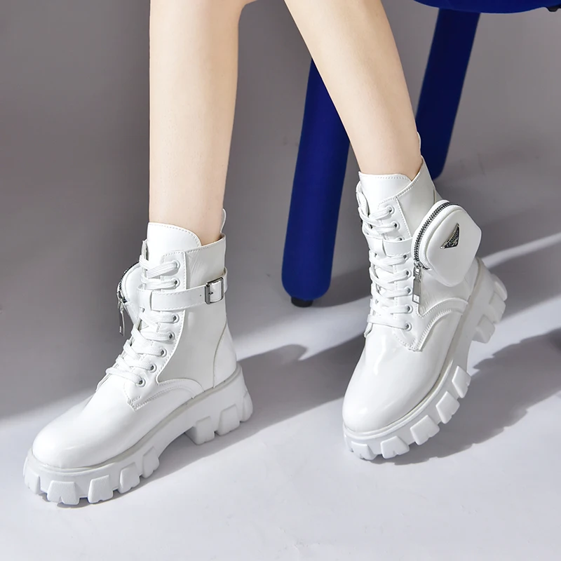 kratke Čizme, Vodootporan Ženske Jesensko-zimske Cipele na platformu, Prozračna Kratke Čizme s Debelim potplatima, Britanska Vjetrenjača, Univerzalni cipele Tide