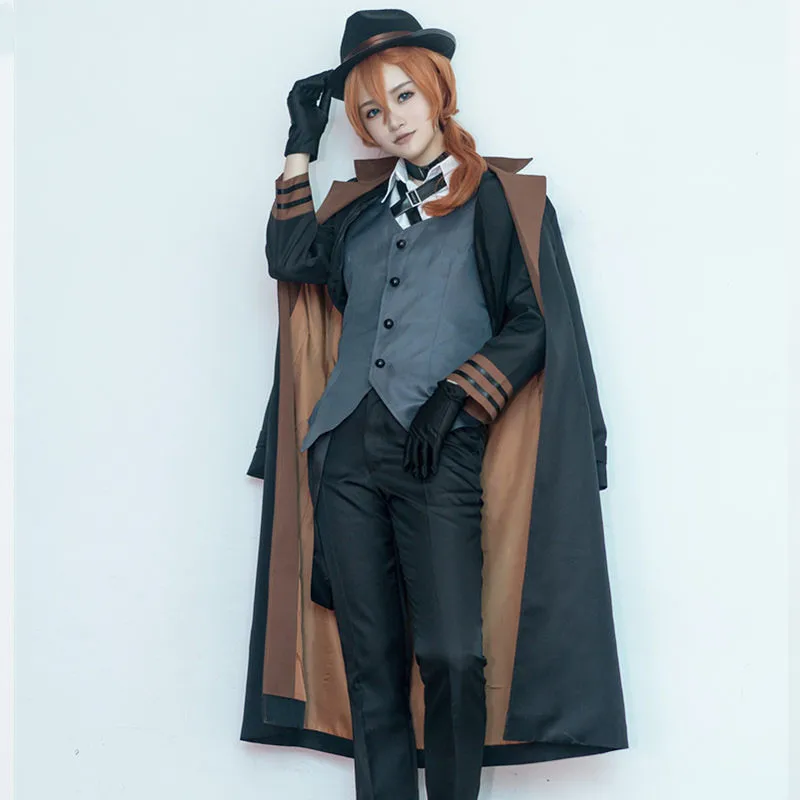 Muška Detektivska Uniforma Plemenita Palača Večernje Odjeće Накахара Scenting Japanska Anime Zalutao Pas Cosplay Odijelo Jakne U Britanskom Stilu