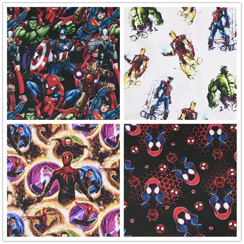 Disney Super Heroj Osvetnici Print 100 denim Tkanina DIY Šivanje Haljina Odjeće Tekstilne Tkanine Za Poplun ručni rad