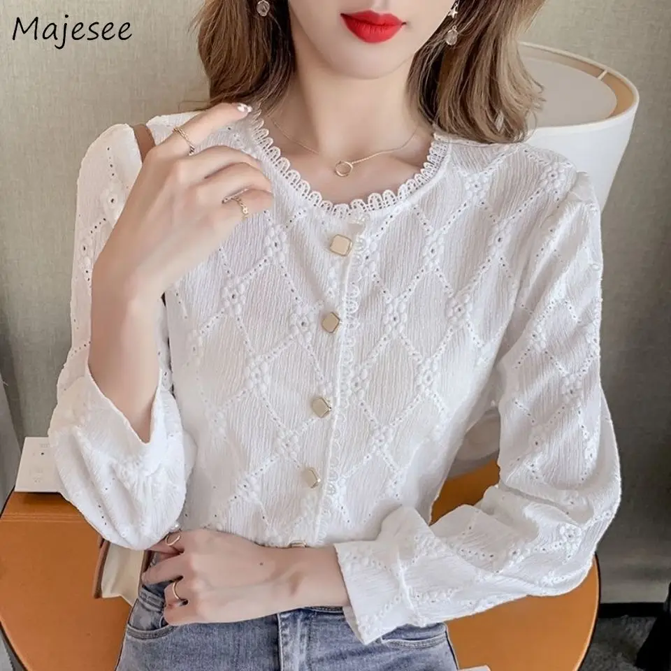 Držači Majice Ženske Elegantne Berba Vrhovima U Korejskom Stilu Ropa Mujer Dizajn Univerzalne Svakodnevne Lider Prodaje Estetski Proljetna Odjeća Šik