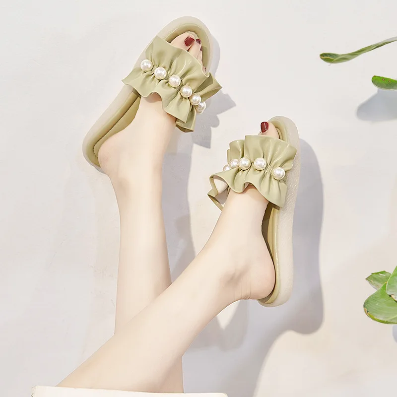 2022 Kožne papuče za žene ljeto nositi tetive mekani ručnici cipele XXC-138