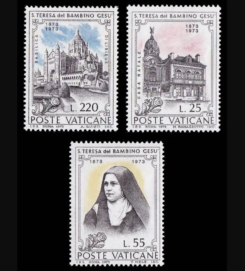 3 kom./compl. Nova Poštanska Marka Vatikana 1973 Sestra St. Terry Marke MNH