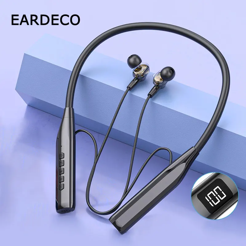 EARDECO 4 Zvučnika, Bluetooth Slušalice s Шейным Ободком Slušalice su Bežične Slušalice 5,2 Hi Fi Stereo Slušalice Bas ENC Buke