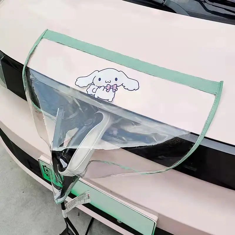 Sanrios Anime Cinnamoroll Auto Oprema Wuling Punjač Poklopac Priključka Vodootporna Zaštita Od Kiše Za Punjenje Luka Odjeća Za Kišu
