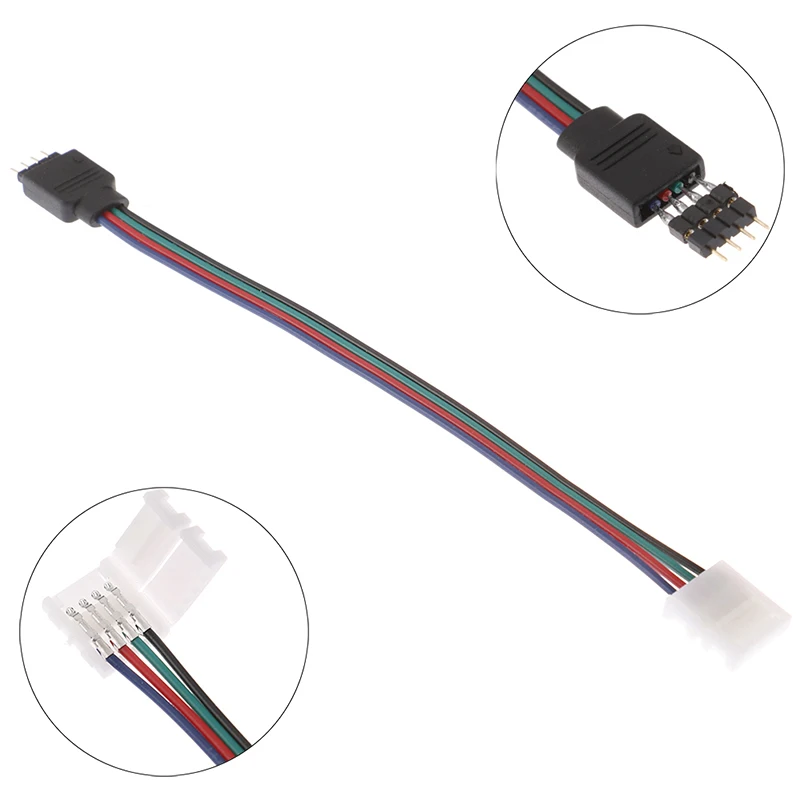 1 Kom 15 cm 5050 RGB 4-pinski Konektor za povezivanje led traka za izmjenični napon 4-Проводный priključak širine 10 mm
