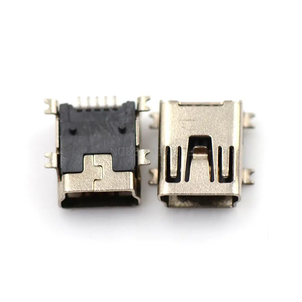 10шт Mini-USB Priključak 5-pinski konektor za sjedala Lijepljenje Ploča sjedala Mini-USB Priključak