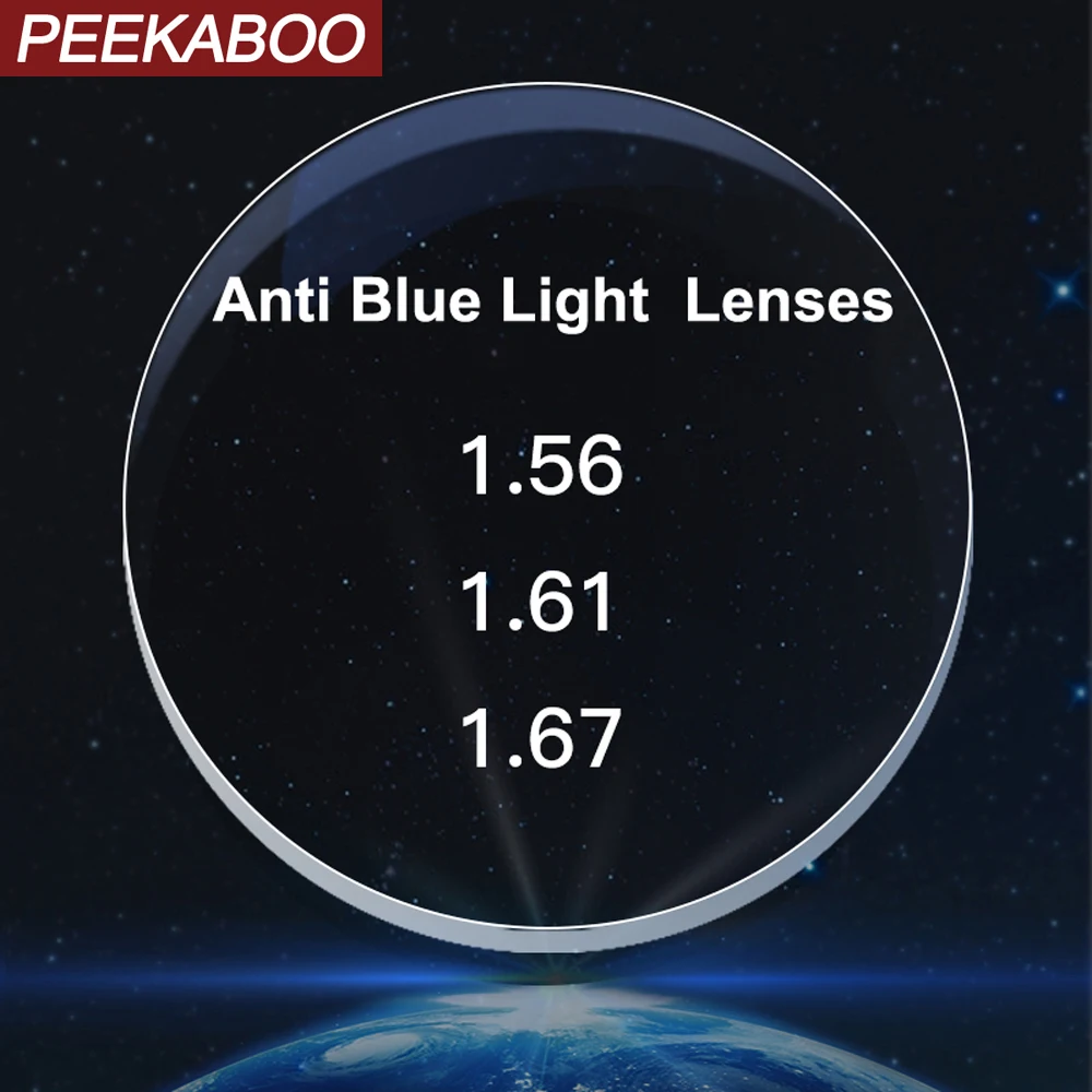 Peekaboo CR-39 smola anti plavo svjetlo асферические recept naočale leće prozirne leće za kratkovidost dalekovidost 1,56 1,61 1,67 1,74