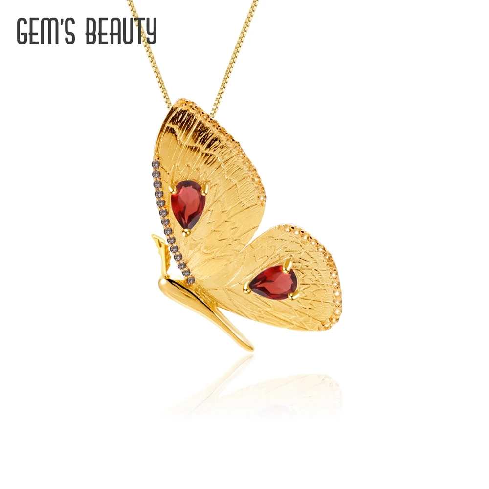 GEM'S BEAUTY Leptir Pravi Ogrlicu Od 925 Sterling Srebra Sa Ovjesom Za Žene Originalni Dizajn Ženske Ogrlice Fin Nakit