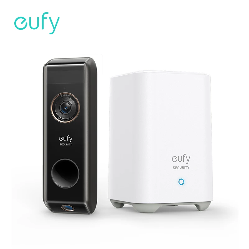 Dual kamere eufy Security Video Doorbell (s baterijskim napajanjem) Početna baza 2K Bežična Kamera Vrata Zvona Sa Dvostrukim Otkrivanje Paket Prometa