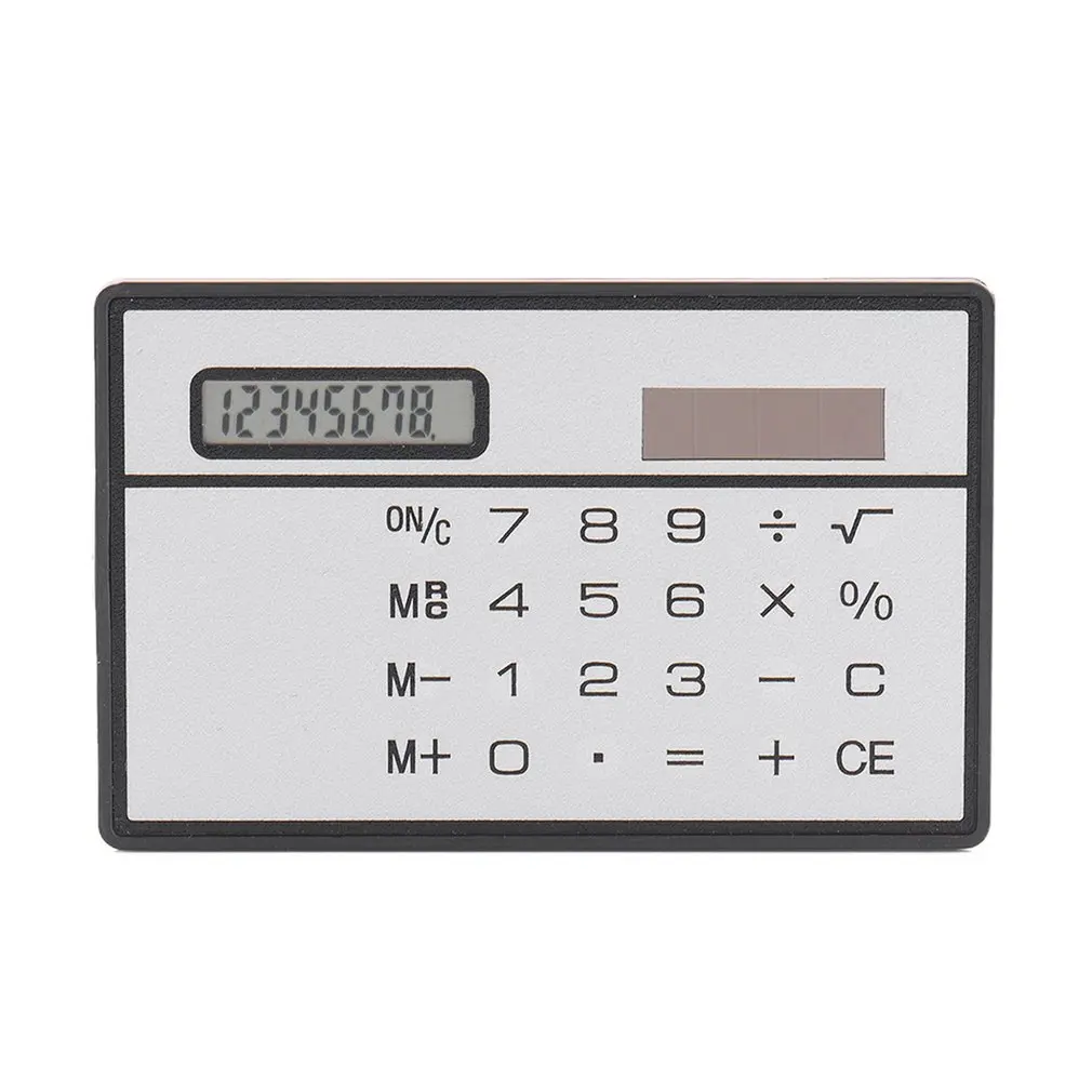 Kalkulator solarne energije 8 znamenaka, a ultra tanki Dizajn Kreditne Kartice zaslon osjetljiv na dodir Prijenosni Mini-Kalkulator za Poslovne Škole