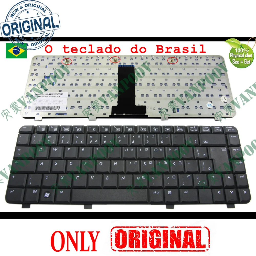 Novi Brazilski Portugalski Tipkovnicu za Laptop HP Pavilion dv2000 dv2100 dv2200 Presario V3000 V3100 V3200 V3300 Crna BR V061130AR1