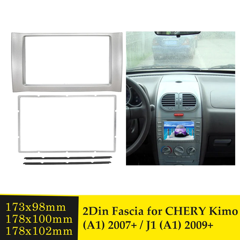Dvostruka ploča Din Za CHERY Kimo (A1) 2007 +/J1 (A1) 2009 + Stereo autoradija Kit Završi Prijelaz Prednji Panel Ploča DVD GPS Okvir Okvir