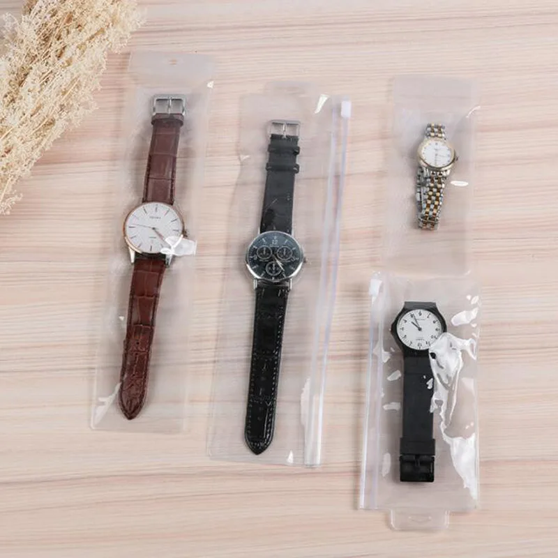 100pc Moda Prozirni Plastični Remen Za sat Pakiranje Vreća Nakit, Kozmetički make-up Instrument za Pakiranje Paketa