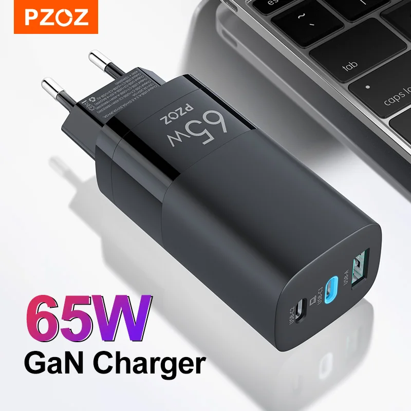 PZOZ 65 W GaN Punjač za Brzo Punjenje 4,0 3,0 Type C PD USB Punjač za Brzo Punjenje za USB-C Prekidač Za MacBook Air i iPad Pro Samsung Note