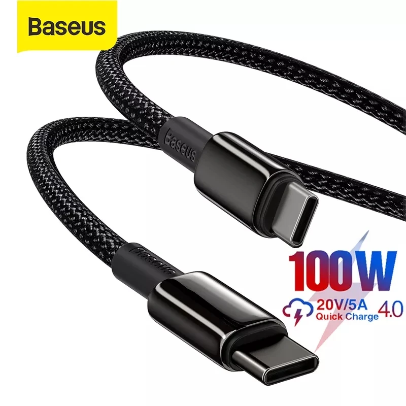 Baseus 100 W USB C NA USB Type C USB Kabel-C Brzo Punjenje Kabel Za Prijenos Podataka USBC Type-C PD Kabel Za MacBook i iPad Xiaomi Mi 10 Pro Samsung