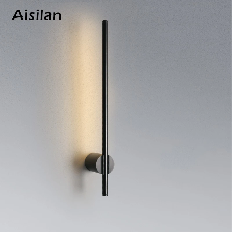 Aisilan led kreativni minimalistički zidna svjetiljka s dugom prugom, moderne zidne lampe za dnevni boravak, noćna svjetiljka sa prekidačem