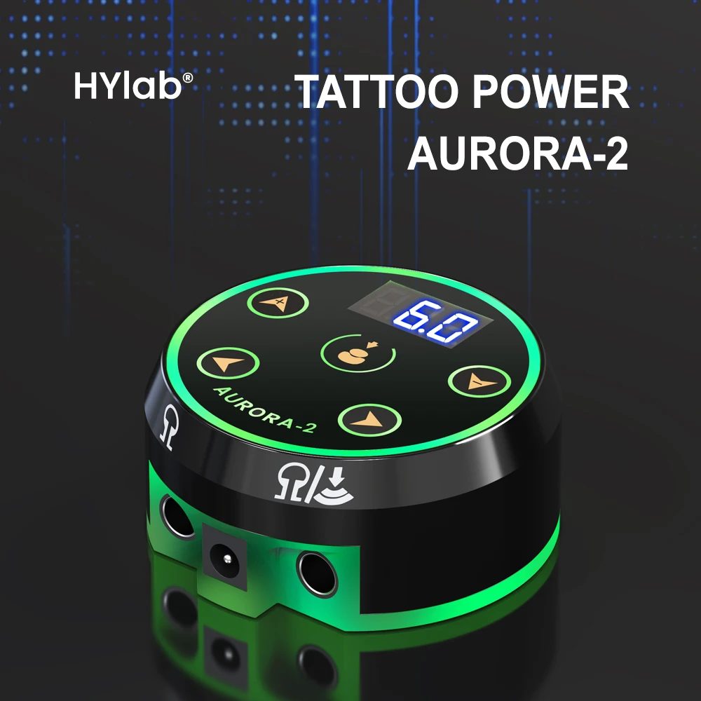 Izvor napajanja za tetovaže Aurora II Led u boji napajanje za tetovaže s adapterom HYlab nabava opreme za tetoviranje