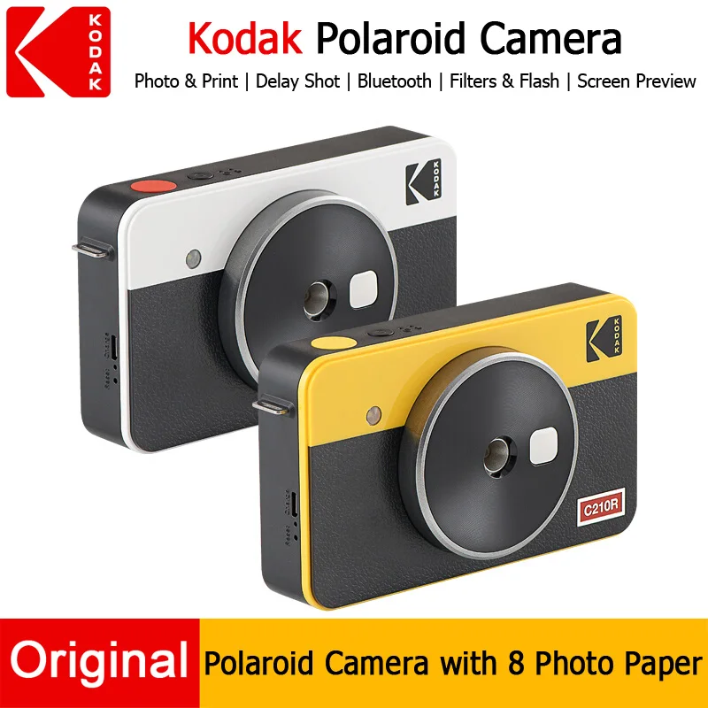 Originalna kamera Kodak C210R MINI Shot2 Polaroid Za jednokratno za obradu slike Sublimacija Ispis slike 2 u 1 sloboda ispisa u pokretu