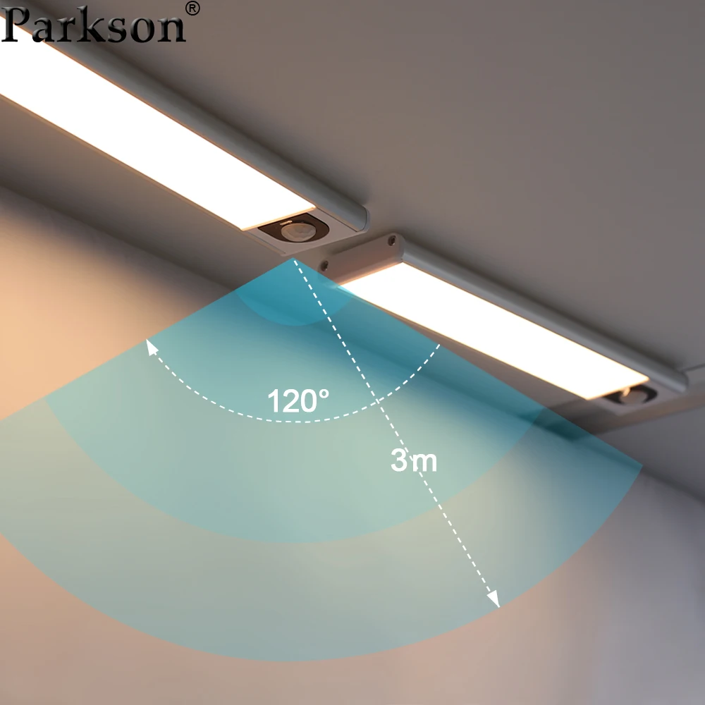 Senzor pokreta ultra-tanki clamshell to led Žarulja USB Svjetla 5V Punjiva 20/40 cm Za Kuhinje, Rasvjeta, Bežična Lampa, noćno svjetlo