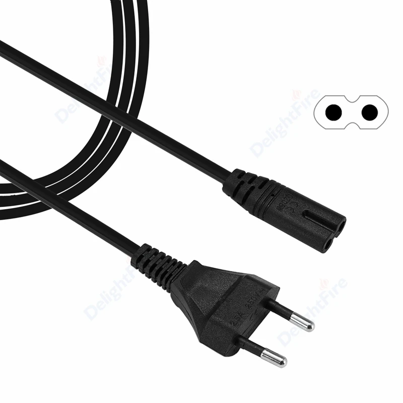 EU Produžni Kabel za Napajanje 2-Pinski C7 Slika 8 Kabel Za Samsung, LG, Sony TV Monitor Napajanja PS3 XBox Punjač