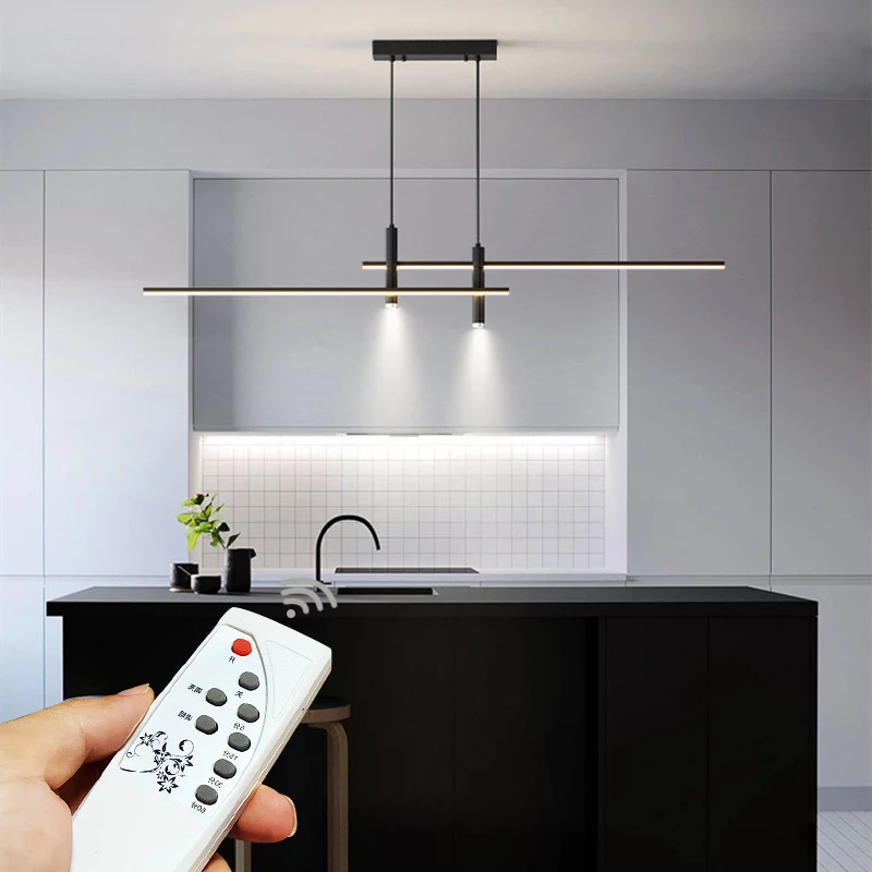 Moderna jednostavan blagovaonica luster najduži viseći svijećnjak minimalistički skandinavski dug prugasta kreativni reflektor dizajn svjetla luksuzna lampa