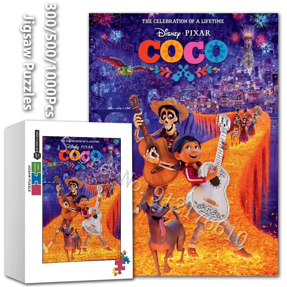 Disney Crtani Filmovi Coco Zagonetke 300/500/1000 Art Papir, Papir za Odrasle, Djeca Svakodnevno u Razvoju Obiteljske Igre Igračke