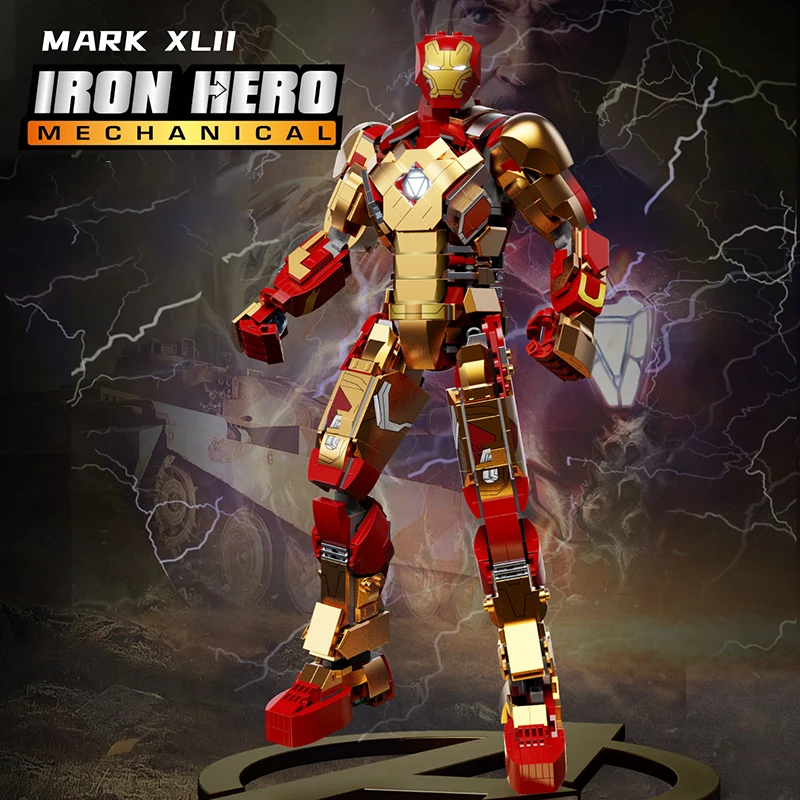 1126 + Kom Marvel Avengers Iron Man MK42 Krzna Superjunaka Gradivni Blokovi Darove Plastične Cigle Igračke za Djecu Djeca Odrasli