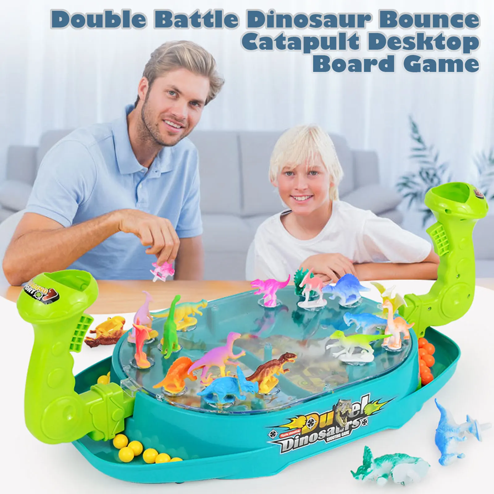 Smiješno Dvostruki Borbeni Dinosaur, Odskakanje Katapult, Stolni Igra, Igračka Za Interakcije Roditelja i Djece, Dječje Obiteljska Stranka