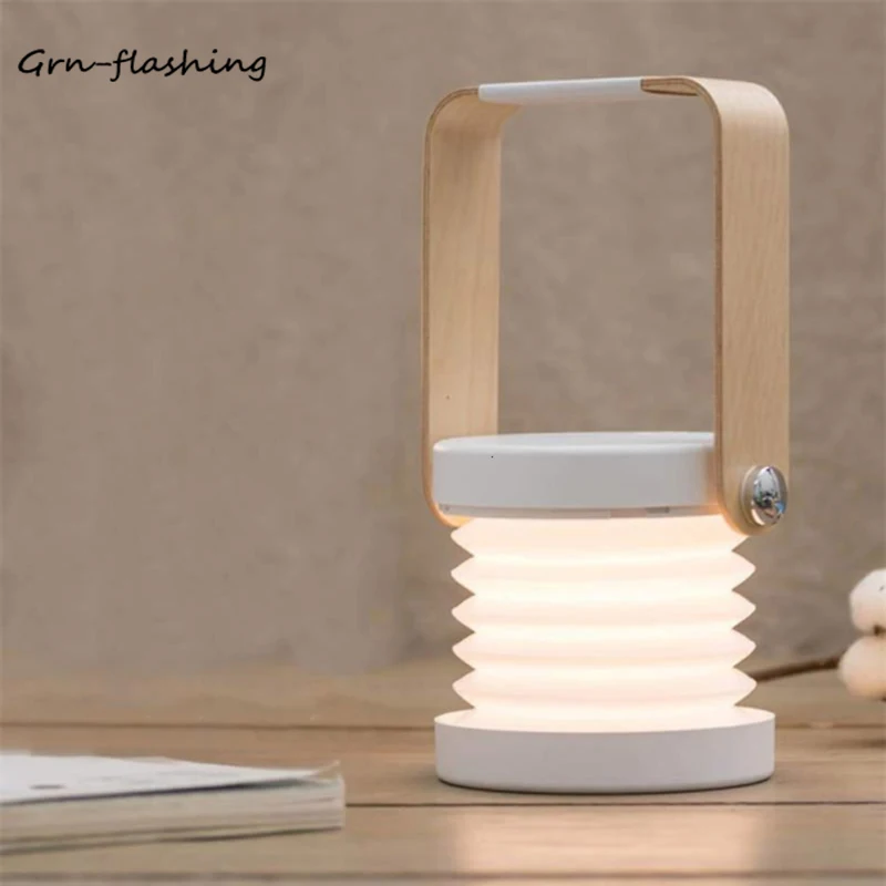Kreativni Sklopivi Lampa Lampa USB Punjenje Uvlačenje Lampe Dodirni Prekidač Zatamnjen noćno svjetlo za Spavaće sobe Kamp