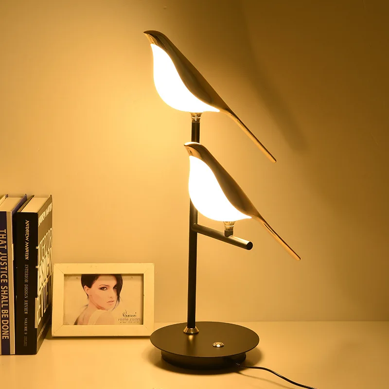 Zlatna Moderna Led Lampe Za Kreativno Četrdeset Ptica Model Lampa Za Čitanje Za Dnevni Boravak Spavaća Soba Uređenje Lampe Zatamnjen Noćno Svjetlo