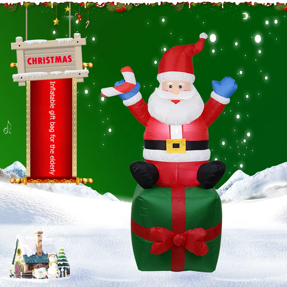 1,8 m Inflatable Model Djeda Mraza Lutka Božićni Poklon Odijelo Ukras Dvorišta Rekvizite Za Božićno Novogodišnje Zabave Dekor Navidad Ukras