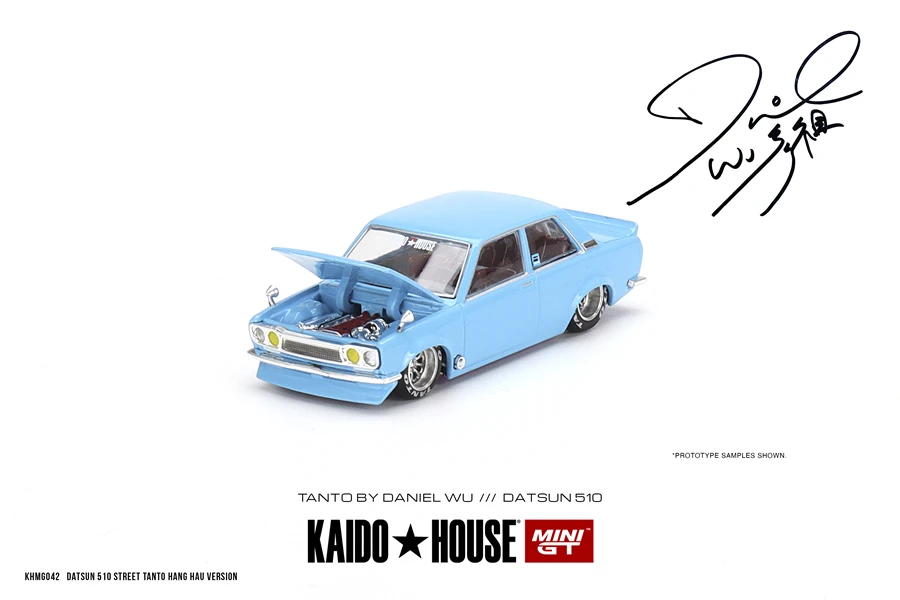 Kaido House + MINI GT 1:64 Datsun 510 Street Tanto V2 Daniel Wu KHMG042 LHD