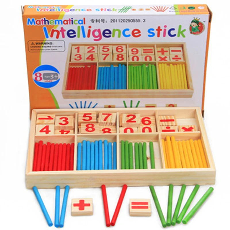 Visoka kvaliteta 23,3*16*3 cm drveni digitalni coli edukativne kutija dječji vrtić matematika study guide igračke za rano obrazovanje